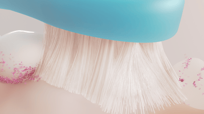 Image of toothbrush cleaning teeth