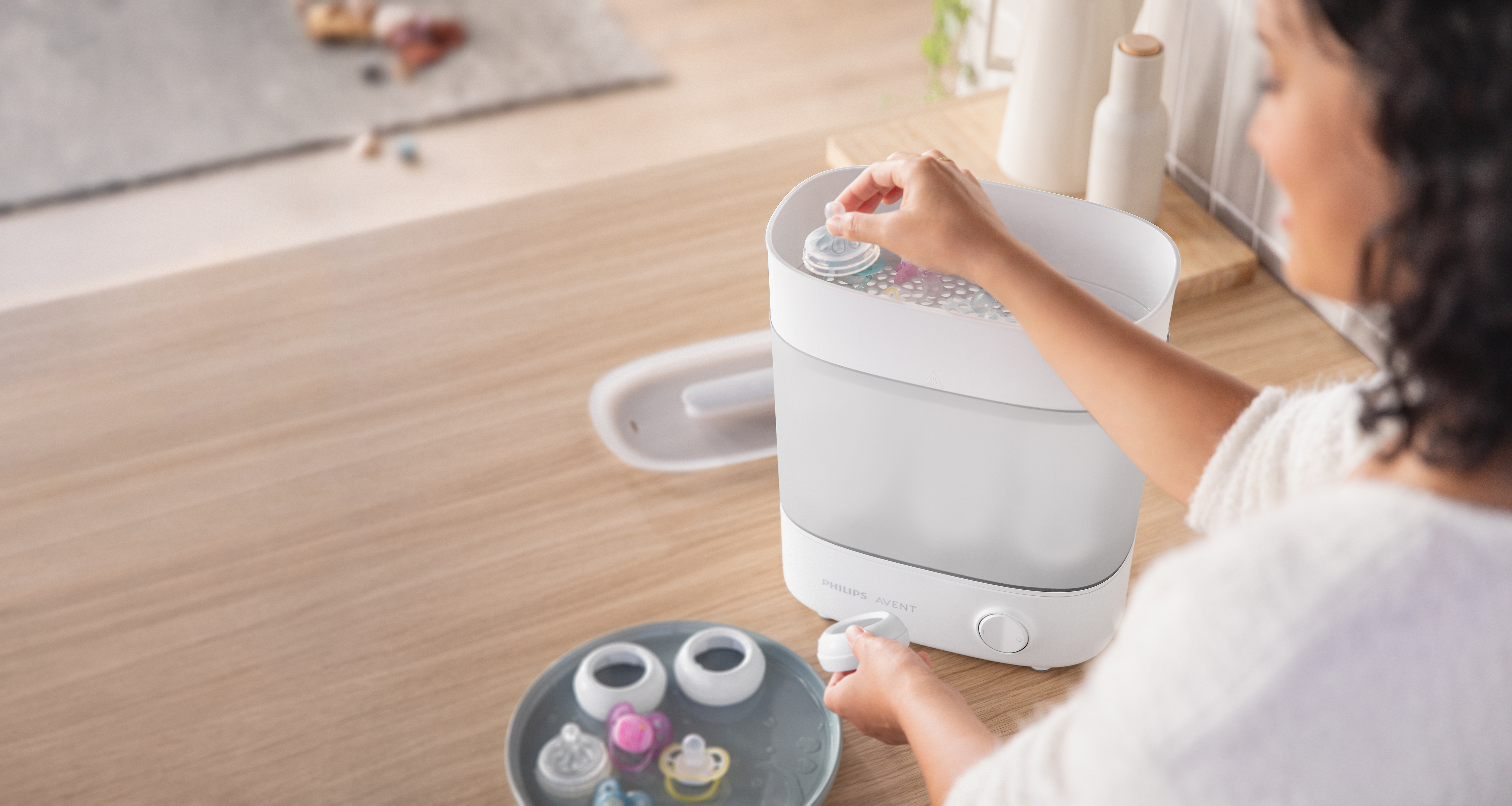 Sterilizer on the counter