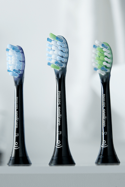 Close-up of a toothbrush brushing teeth