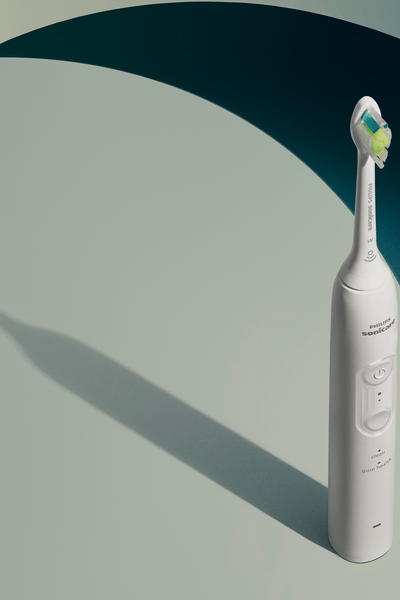 Bovenaanzicht van het Sonicare 3000-handvat.