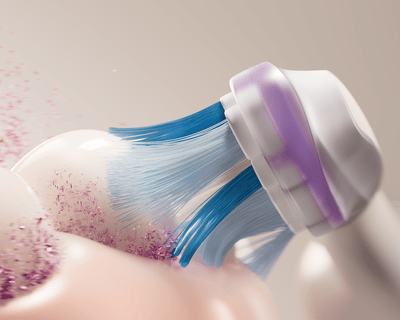 Close-up van een Philips Sonicare Premium Gum Care-opzetborstel