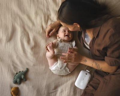 Mother feeding baby