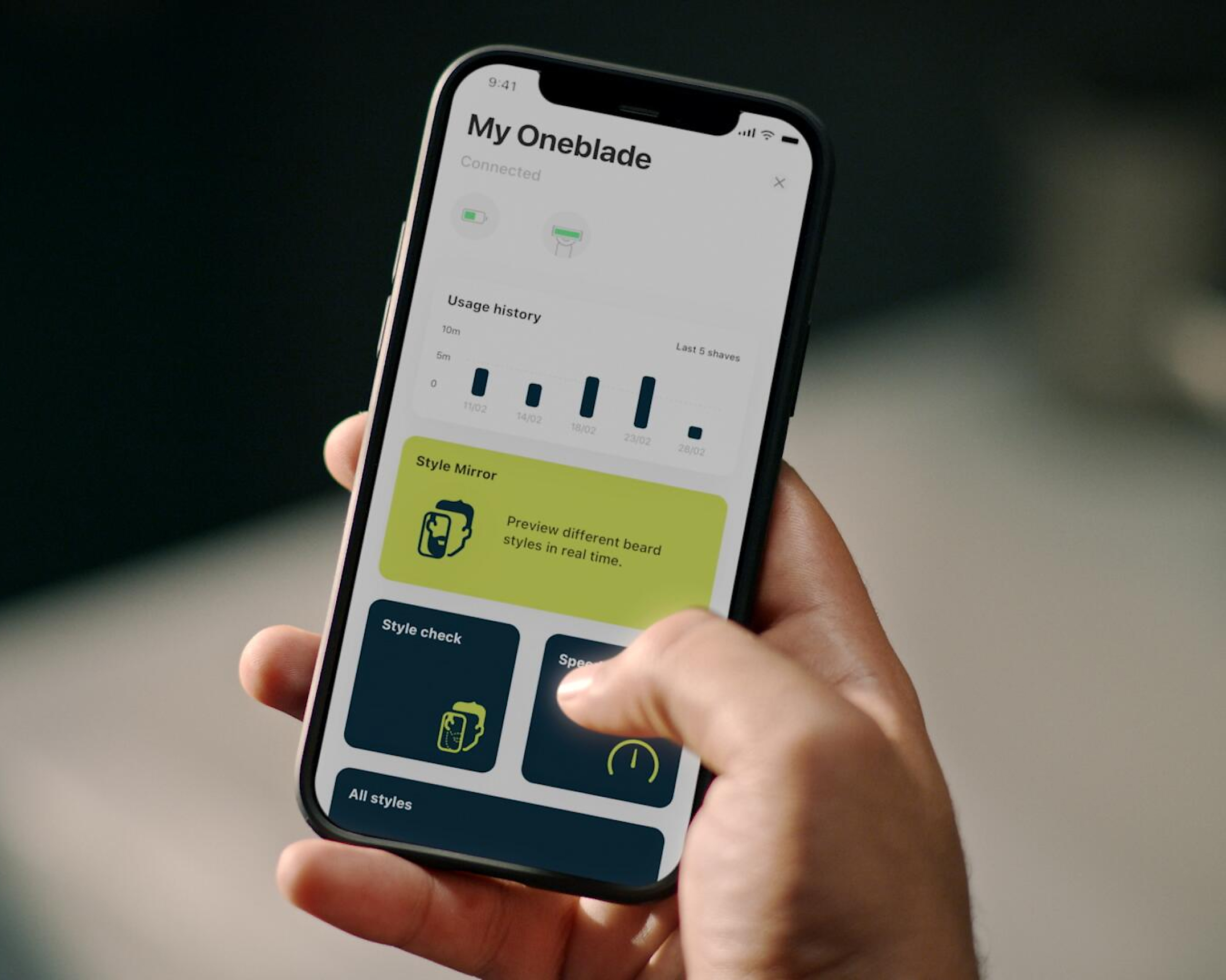 Upgrade your routine with the OneBlade App