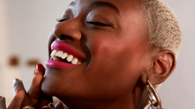 Women with White tooth