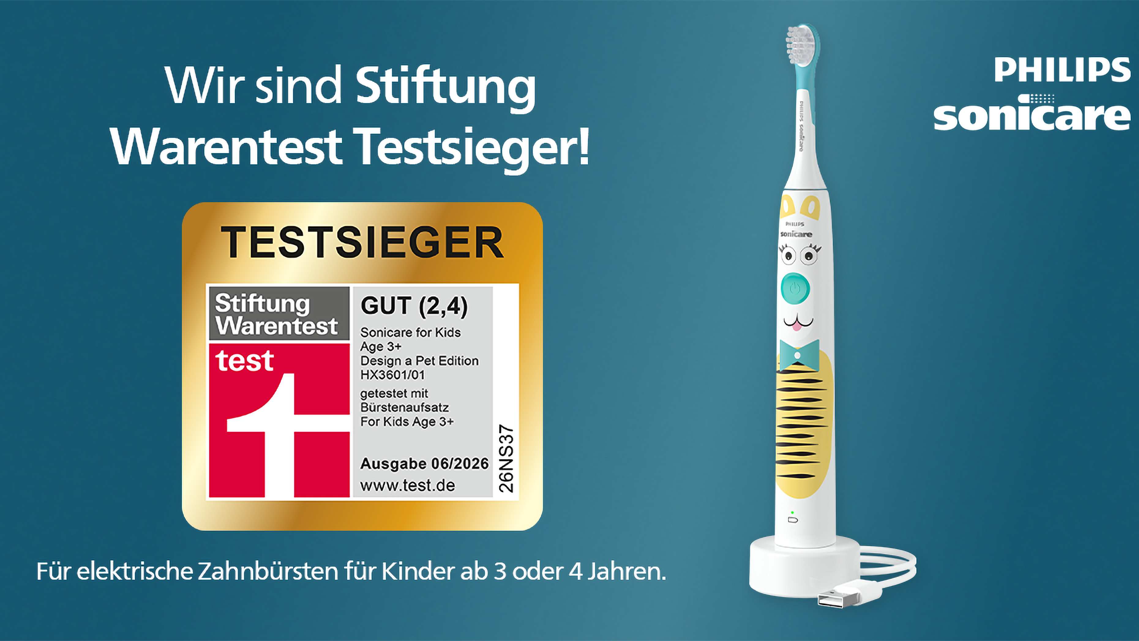 Philips Sonicare für kinder bei Stiftung Warentest