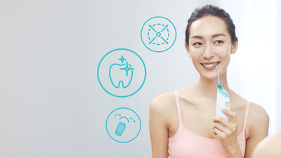 Концепція плаката з гігієни порожнини рота з іконками та посмішками