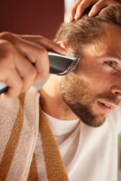 Man with a hair clipper