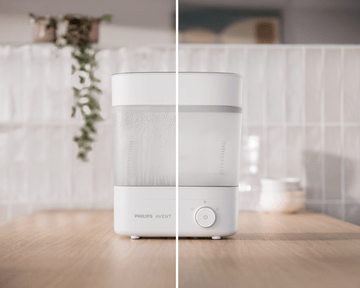 Primer plano del calientabiberones de Philips Avent