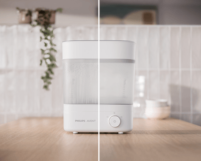 Primer plano del calientabiberones de Philips Avent