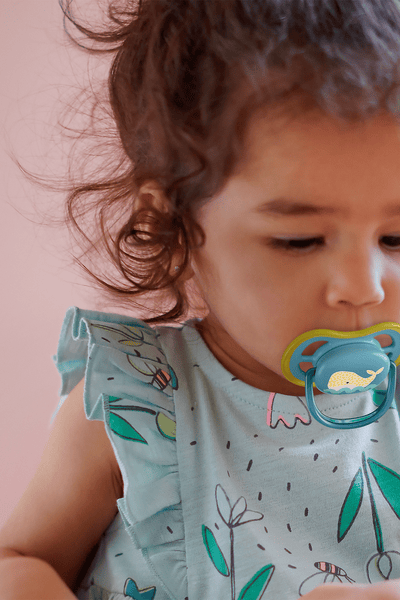 Toddler with a pacifier