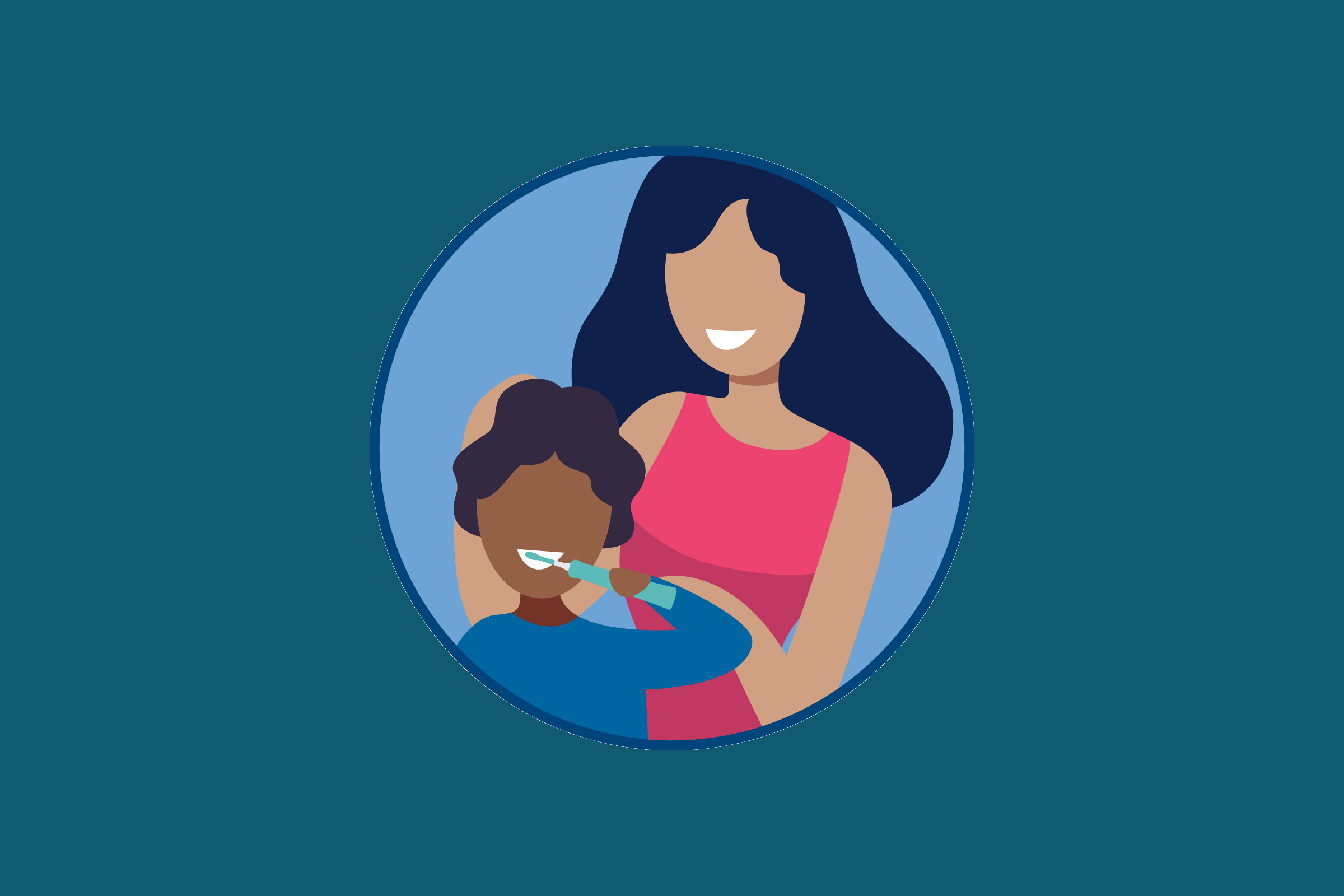 graphic of mother and child