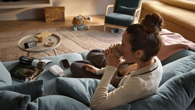 Image of woman drinking coffee