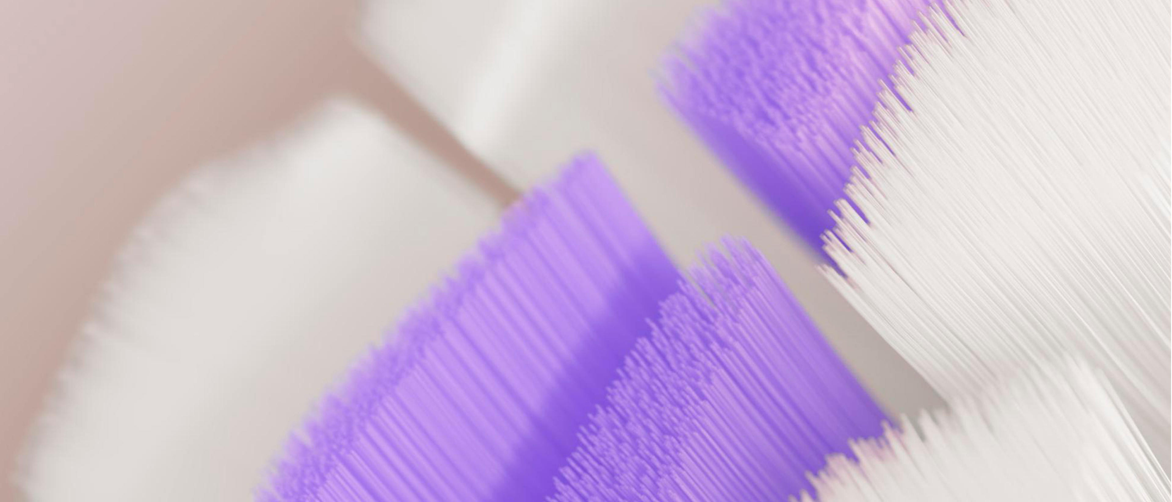 Close up of Philips Sonicare Sensitive brush head bristles