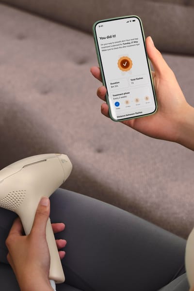 Philips Lumea App motivation dashboard display