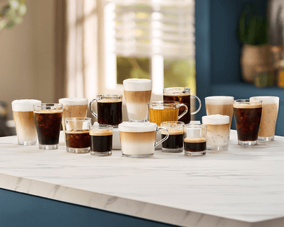 Espresso machine with a wide range
