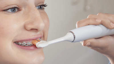 Right and wrong way to hold a toothbrush.