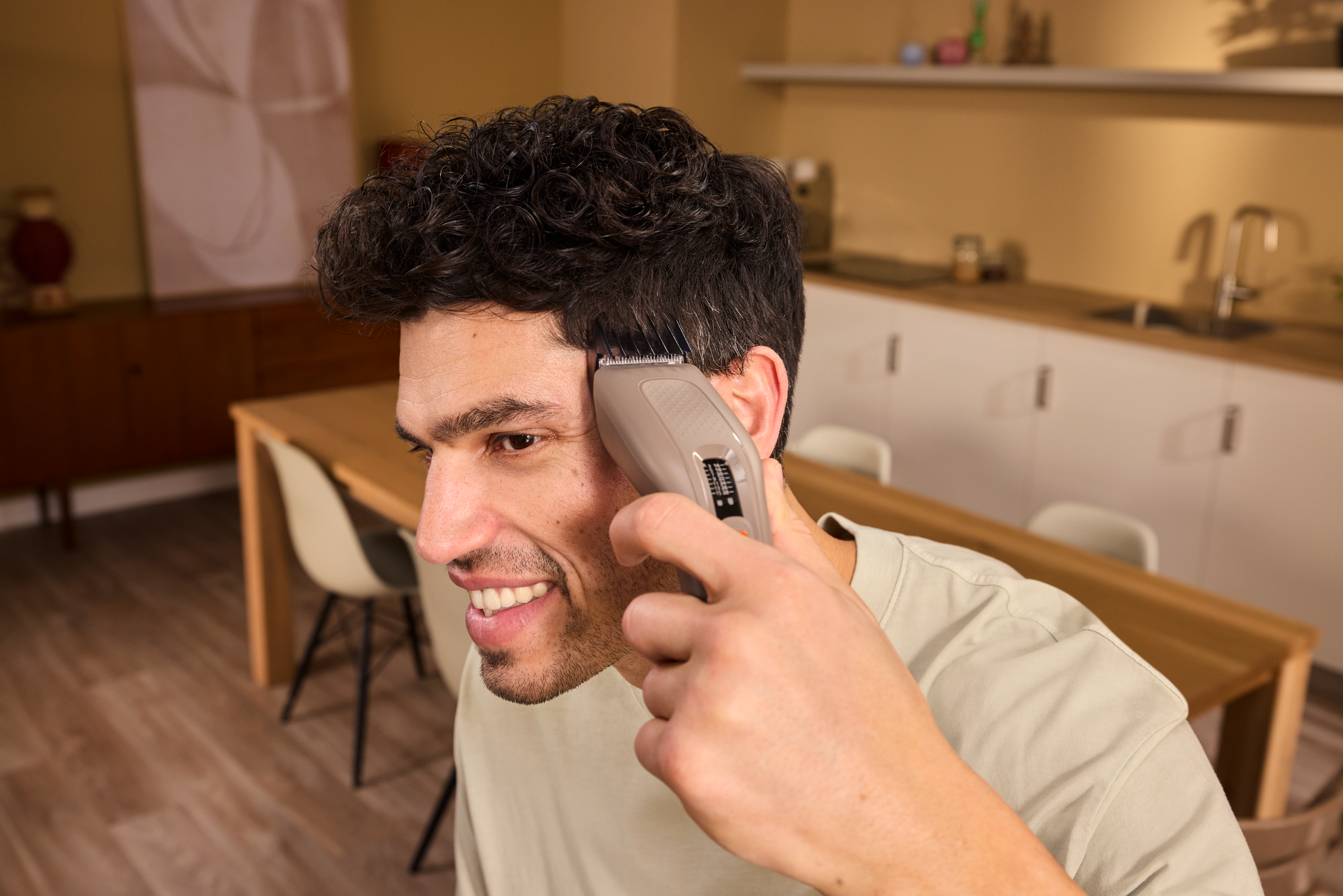 Man with a hair clipper