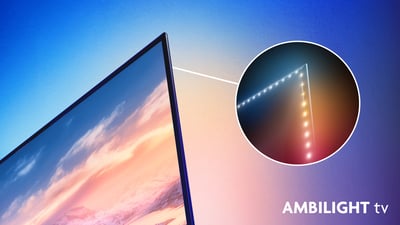 Ambilight Televisie van Philips met leds aan de achterkant