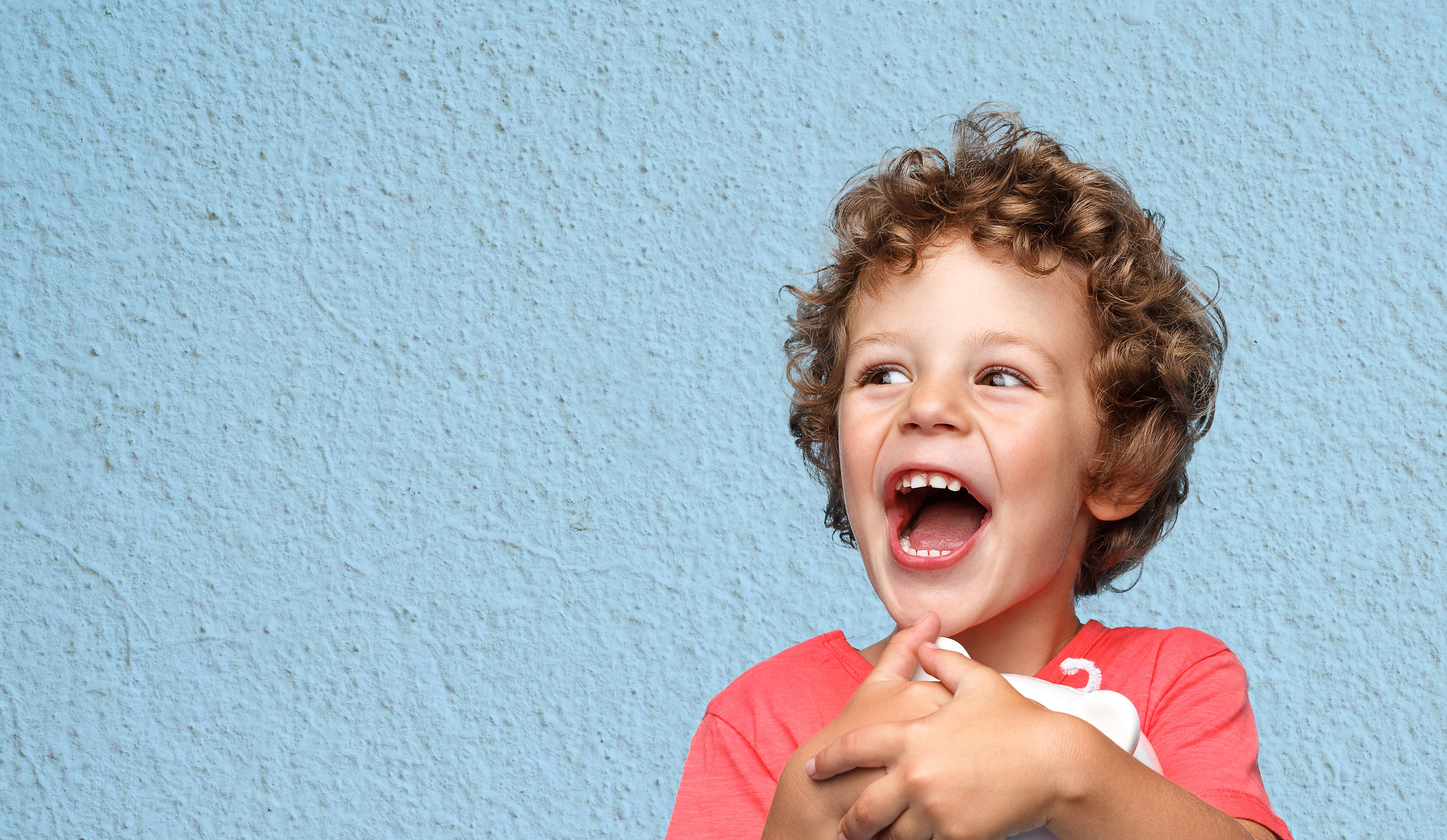 Young boy smiling