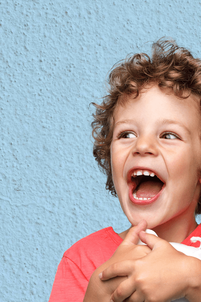 Young boy smiling