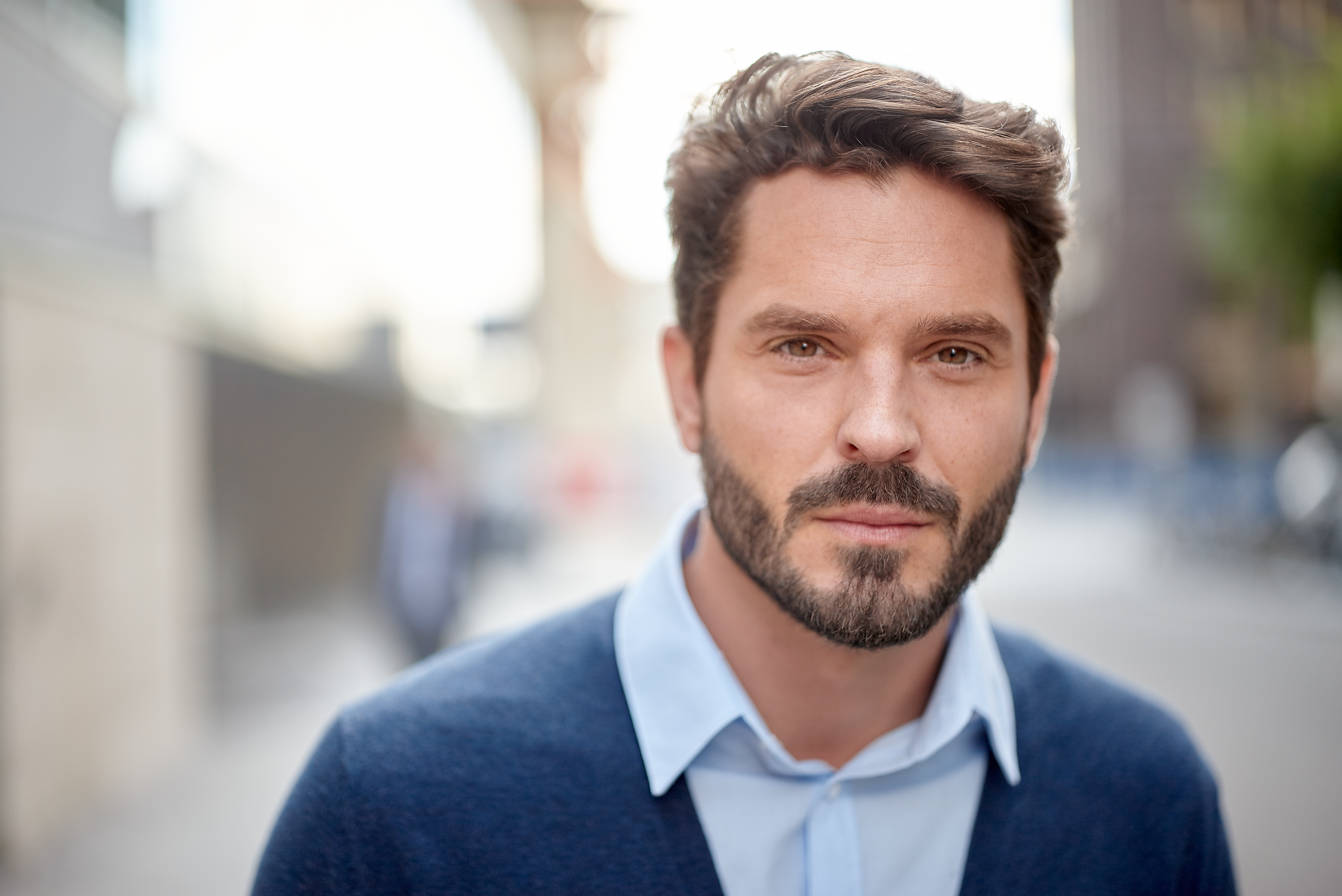man standing in outdoor with beard and moustache