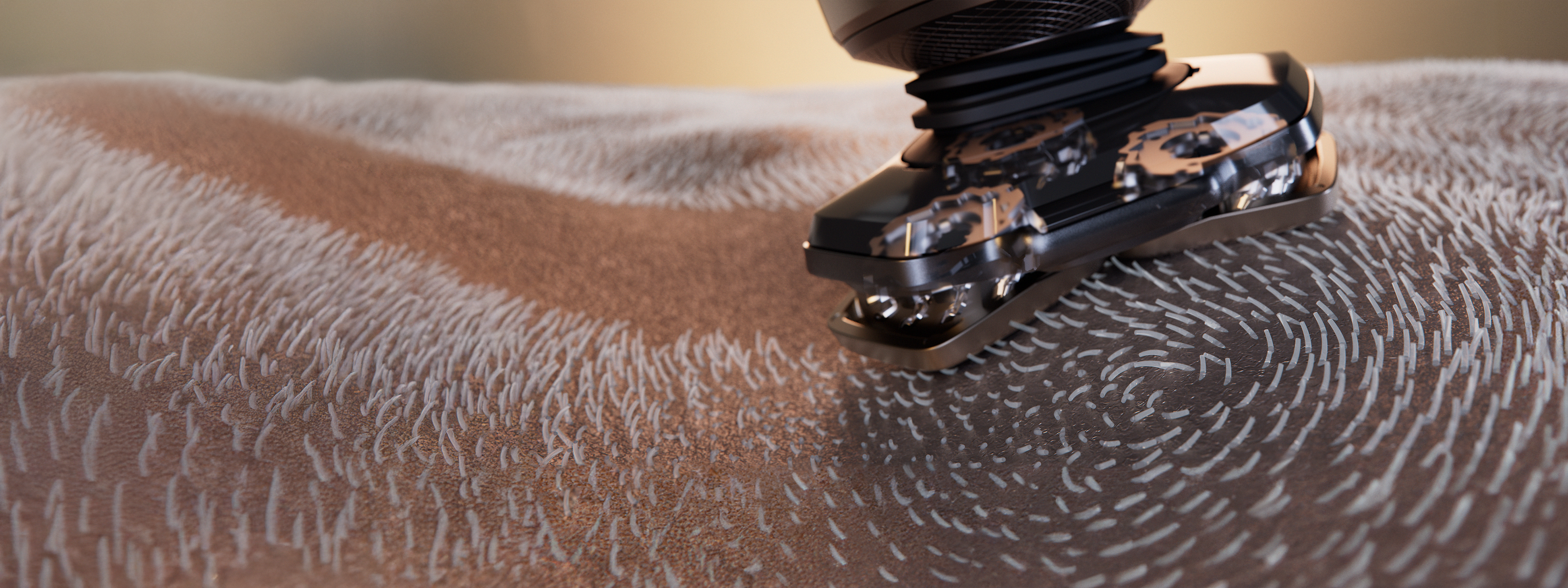 Un primer plano de una afeitadora