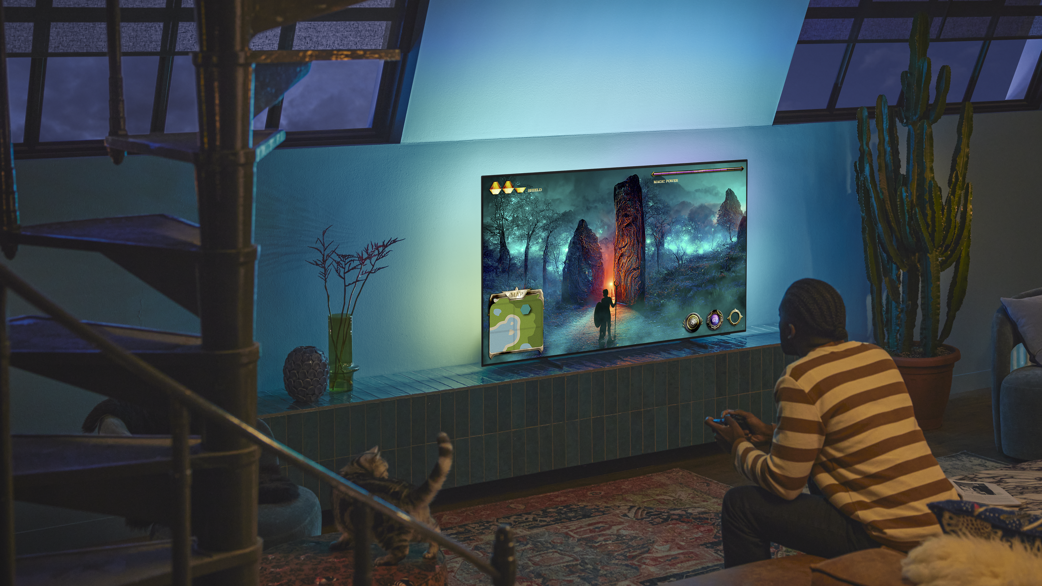 Χαρακτηριστικό βελτιωμένου gaming σε Philips OLED TV.