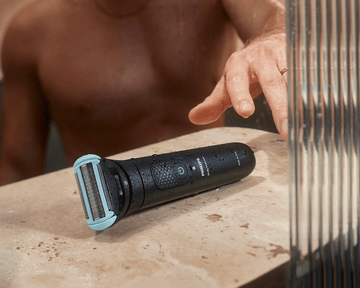 Showerproof Philips Body Groomer in use