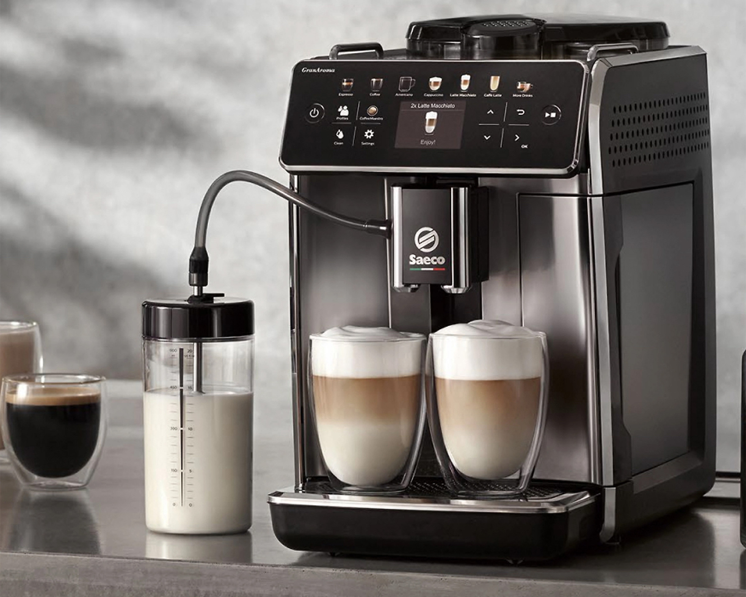 Saeco espreso kafijas automāti nodrošinās kafejnīcas līmeņa kvali...