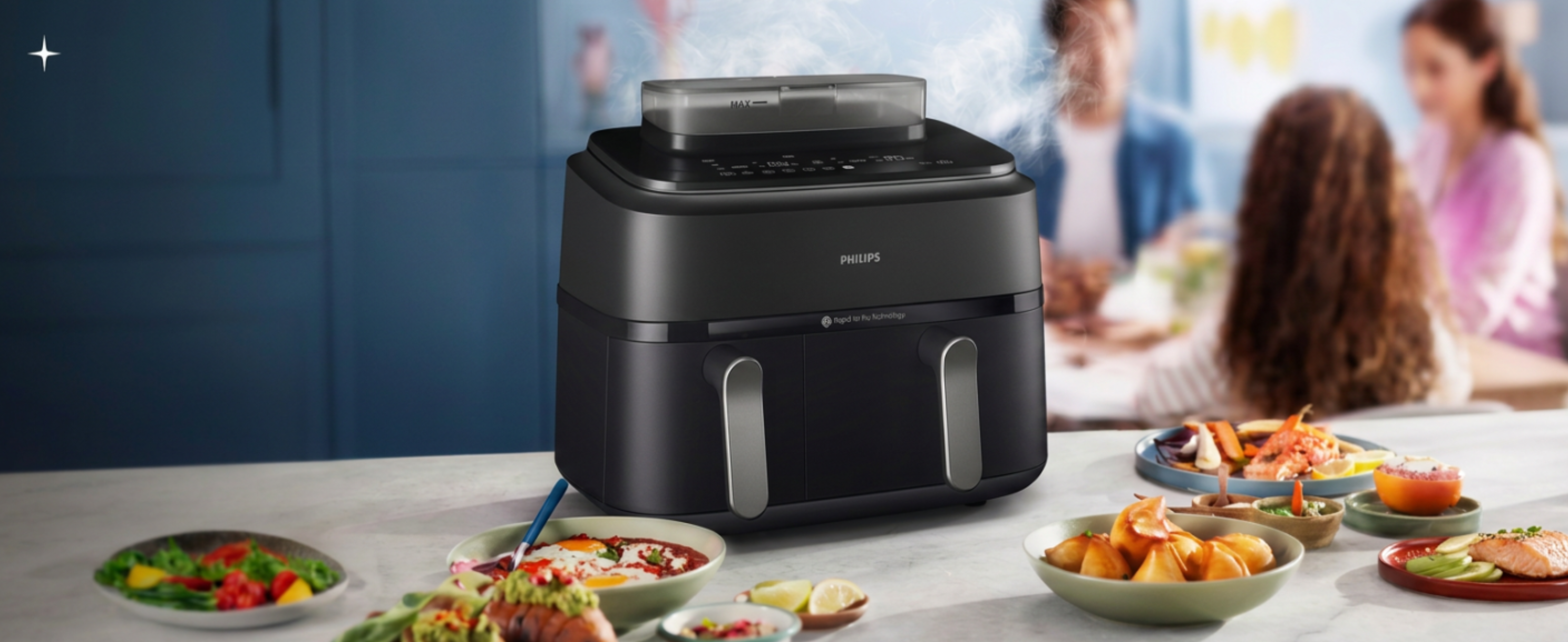 Philips Airfryer Dual Basket with Steam.