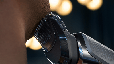 Podcięcie brody z bliska