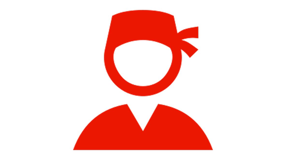 Solid red icon of a human figure wearing a surgical cap, representing a healthcare or surgical context. Illustrates the benefit of a reduced likelihood of needing IBD-related surgery in future.