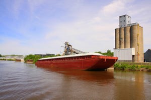 grain barge river elevator