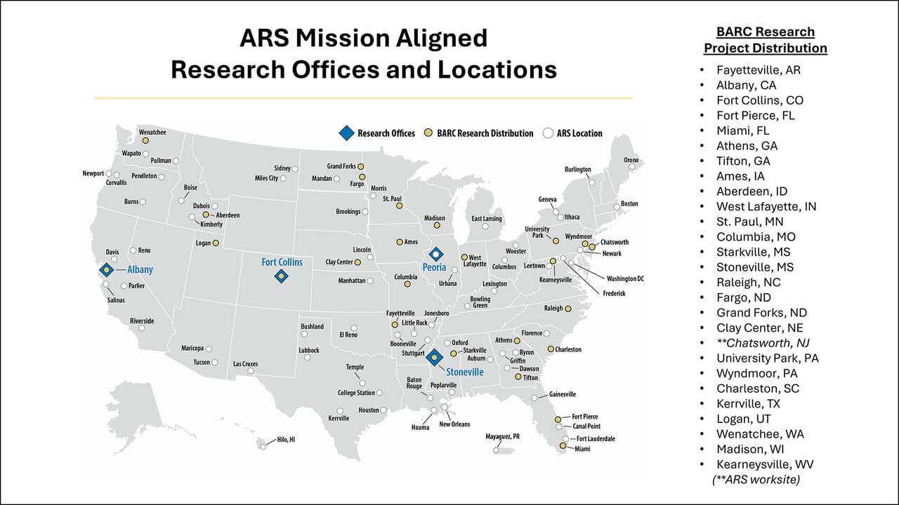 Usda Ars Map Senators raise concerns about USDA research reorganization