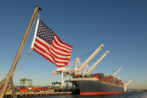 U.S. flag exports trade container ship port exports