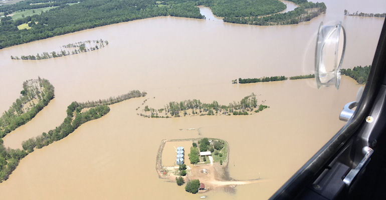 Secretary Perdue surveys flood damage