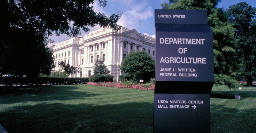 front of USDA building