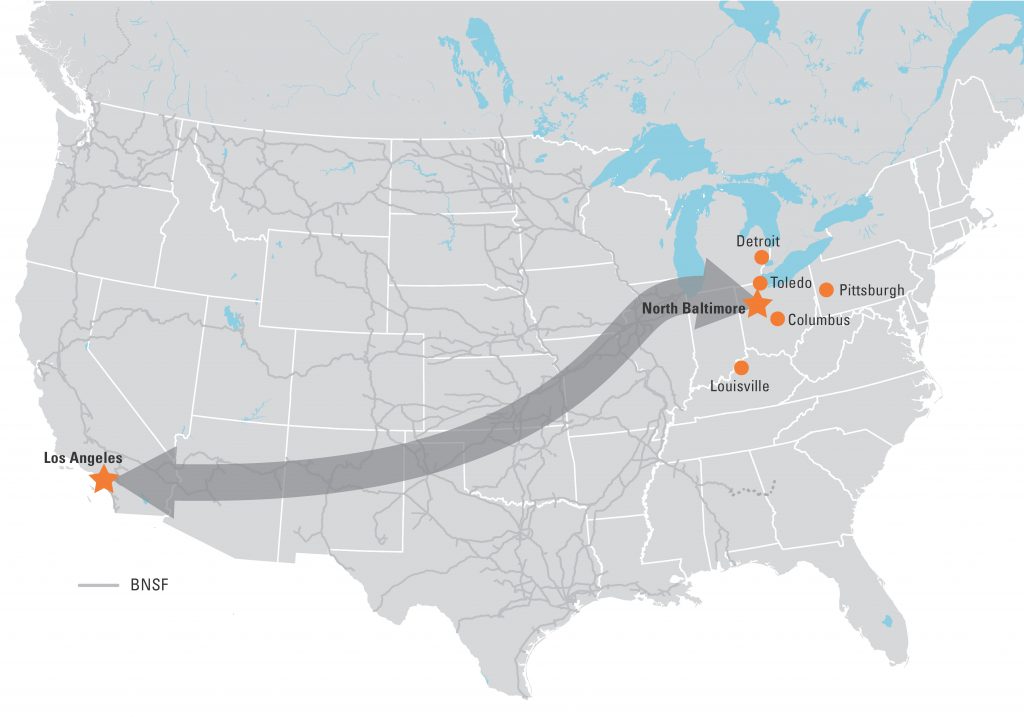 BNSF launches direct intermodal service between Southern California O