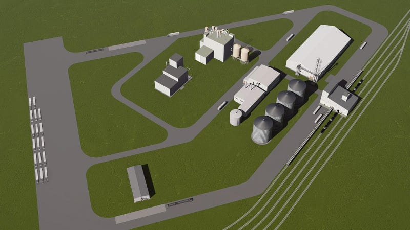 Shell Rock Soy Processing facility artist rendering