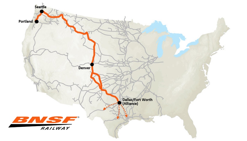 BNSF launches Pacific Northwest to Texas intermodal service