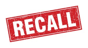 recall stamped in red for product recall