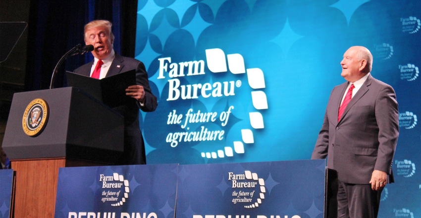 Trump to speak at Farm Bureau convention Monday