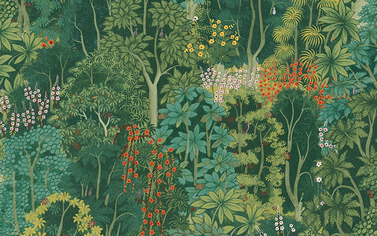 New Eden Emerald wallpaper design detail