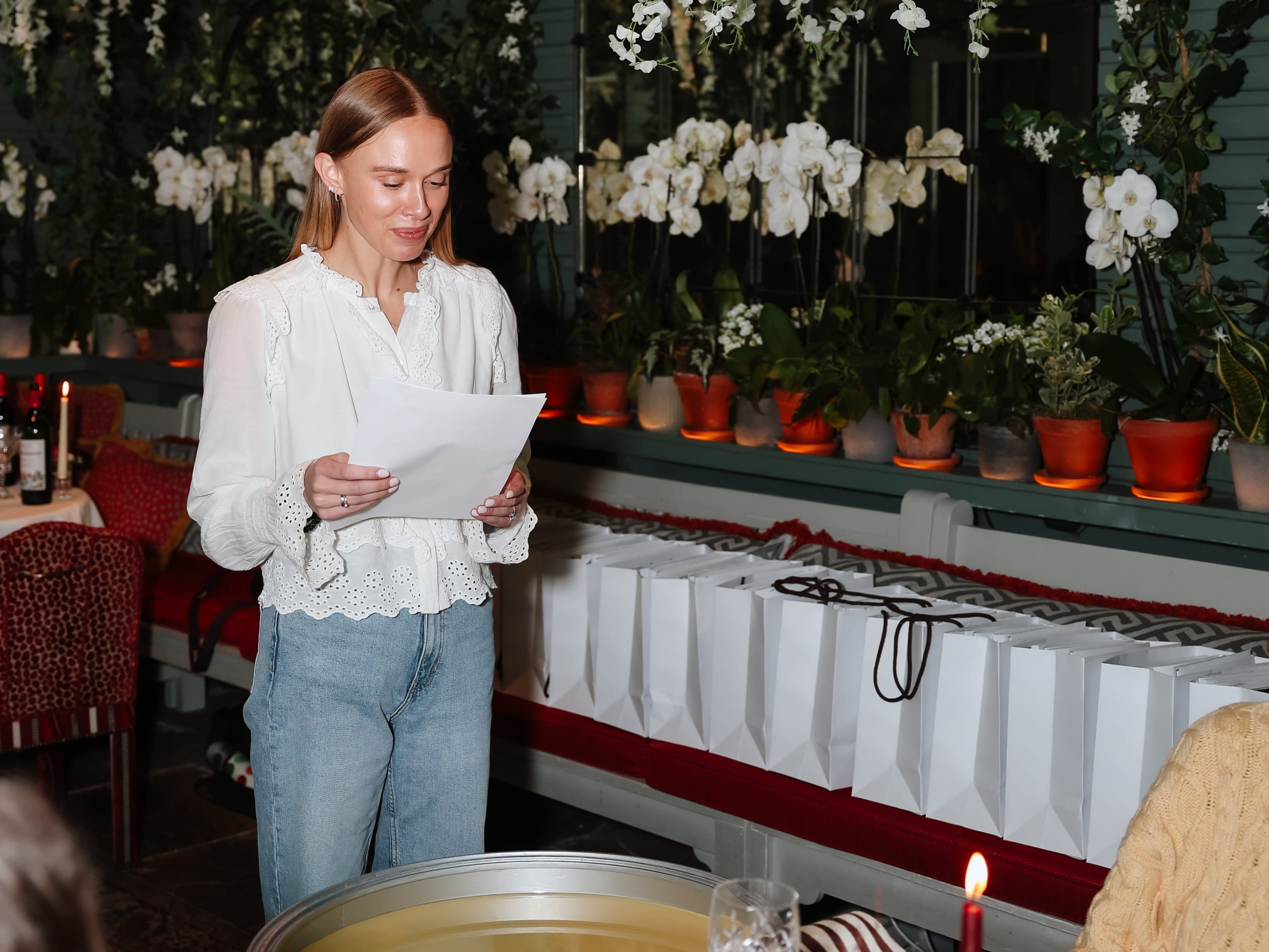Iona Graham, Brand & Marketing Controller, speaking at a community event in London to celebrate the launch of the Solstice Collection. 