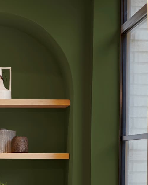 Forest paint used in a lounge area