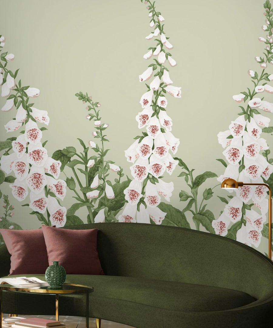 Foxglove sage bespoke mural feature wall