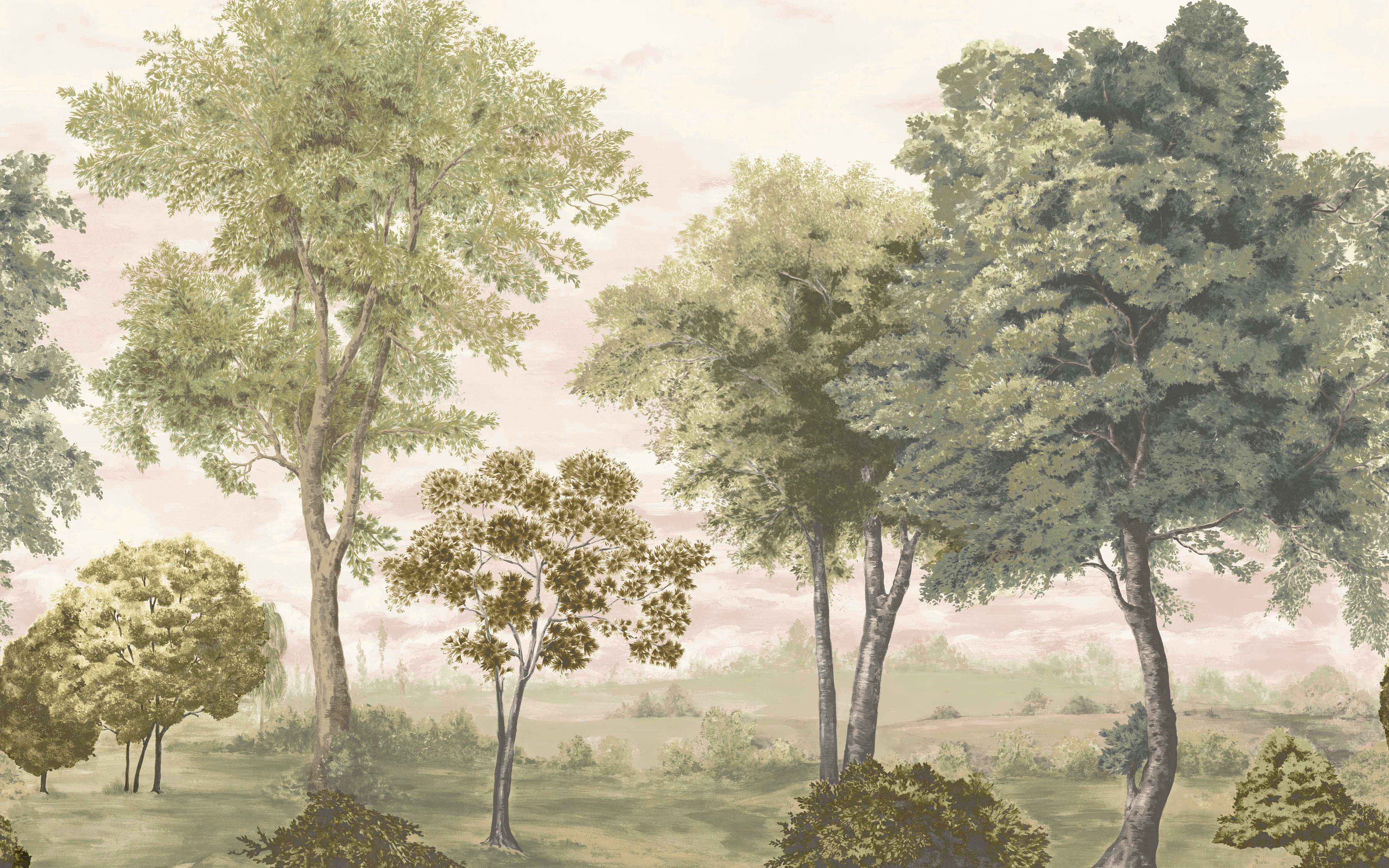 The Old Grove Dusk Mural Design