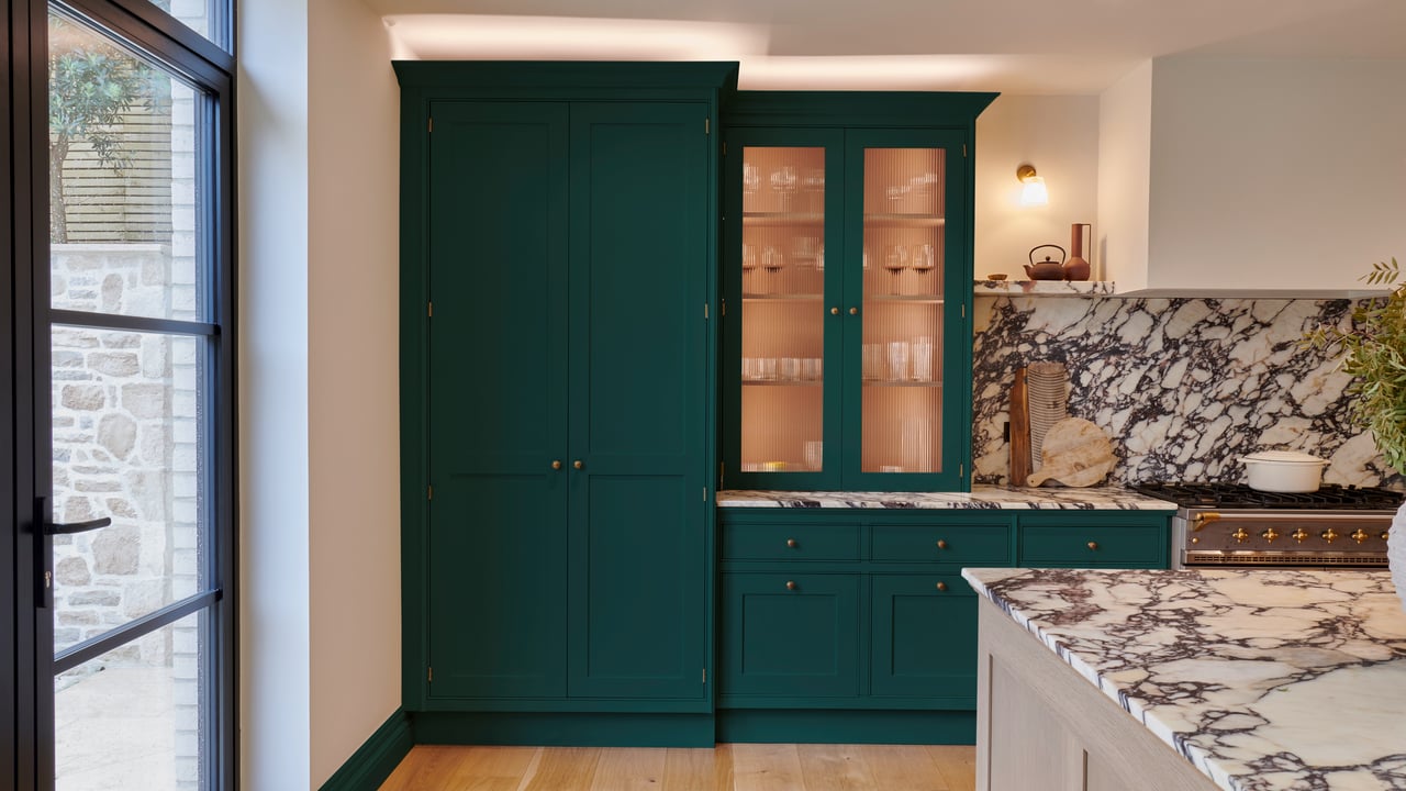 Petrol paint used on kitchen cabinetry