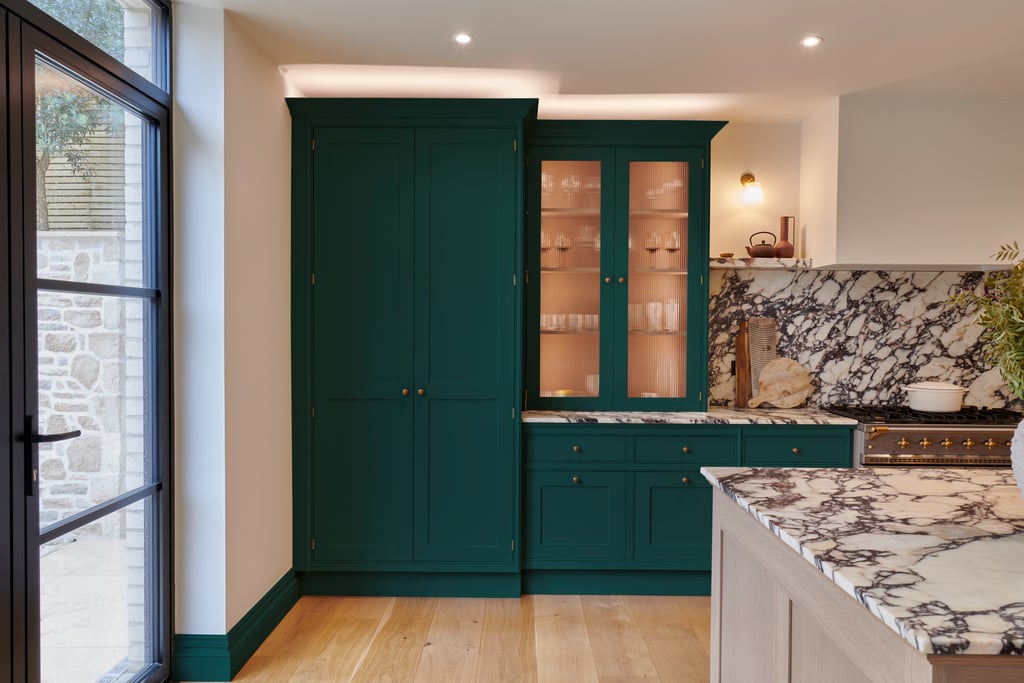 Petrol paint used on kitchen cabinetry