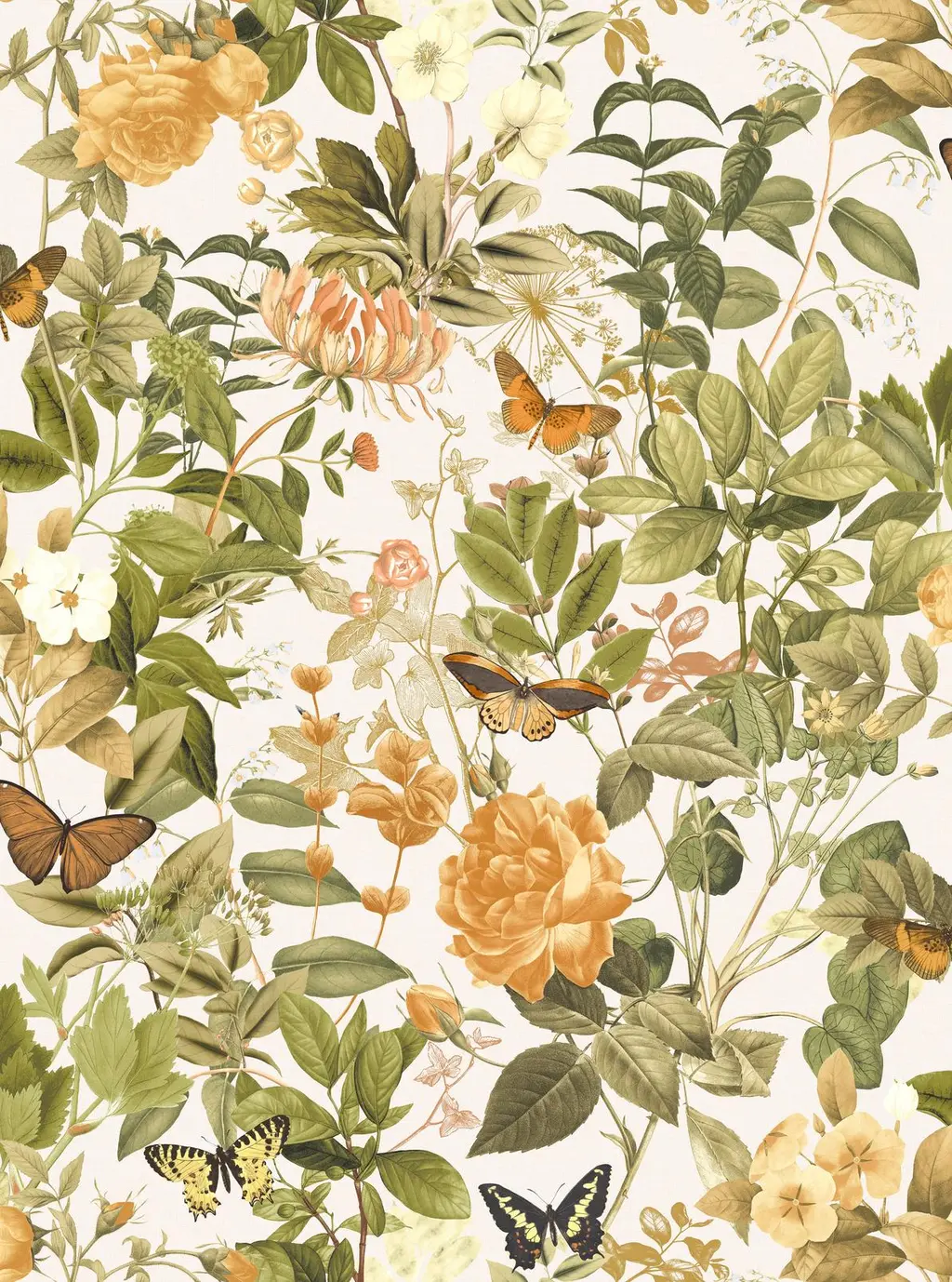 Bodnant Garden Creme Brulee Wallpaper Design